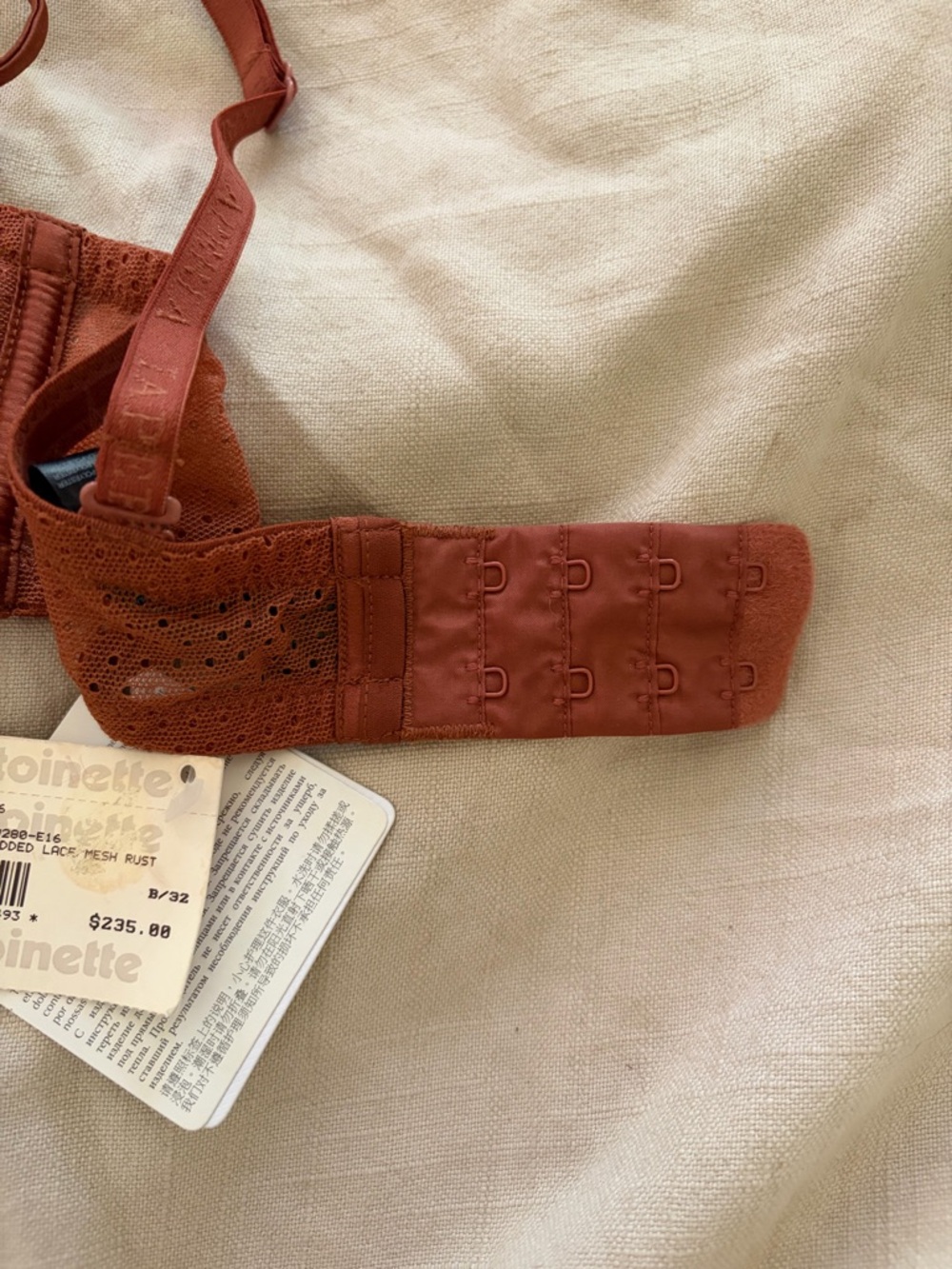 La Perla Rust Red Embroidered Balconette Bra - Picture 5 of 8